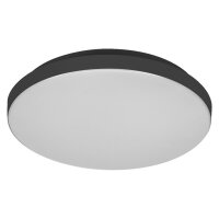 LED Deckenleuchte 3000K Schwarz Metall IP44 Ø21,5cm