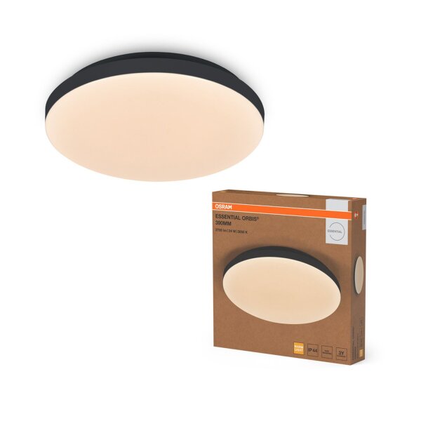 LED Deckenleuchte Metall 3000K IP44 B:38,5cm rund OSRAM