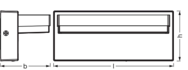 LED Außenwandlampe Alu 3000 K IP54 B:20,6 cm OSRAM