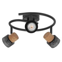 Deckenleuchte Schwarz Kork GU10 L:31,8 cm OSRAM