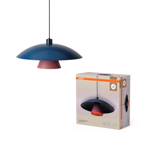 Runde Hängelampe Blau Rosa Schwarz E27 Ø50 cm OSRAM