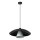 Hängelampe Schwarz Weiß Metall E27 Ø50 cm rund OSRAM