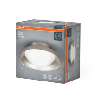 Deckenleuchte Stahl Glas Nickel E27 Ø30,5cm rund...