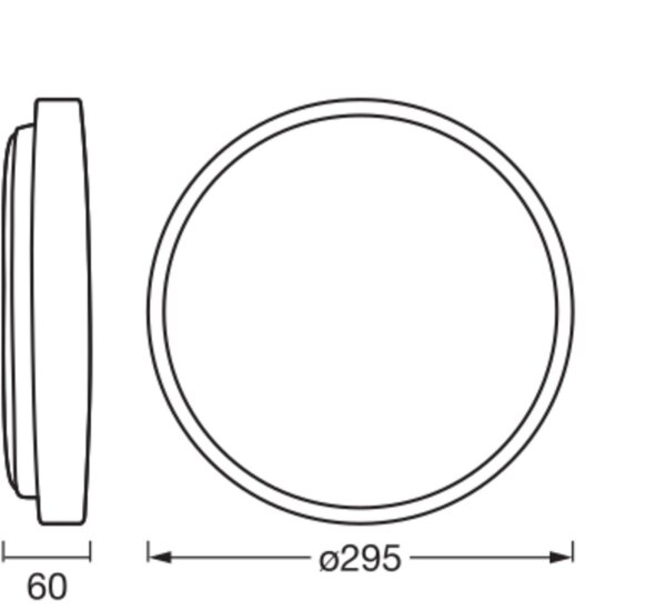 LED Deckenleuchte Click-DIM Holz 3000 K Ø29,5cm OSRAM
