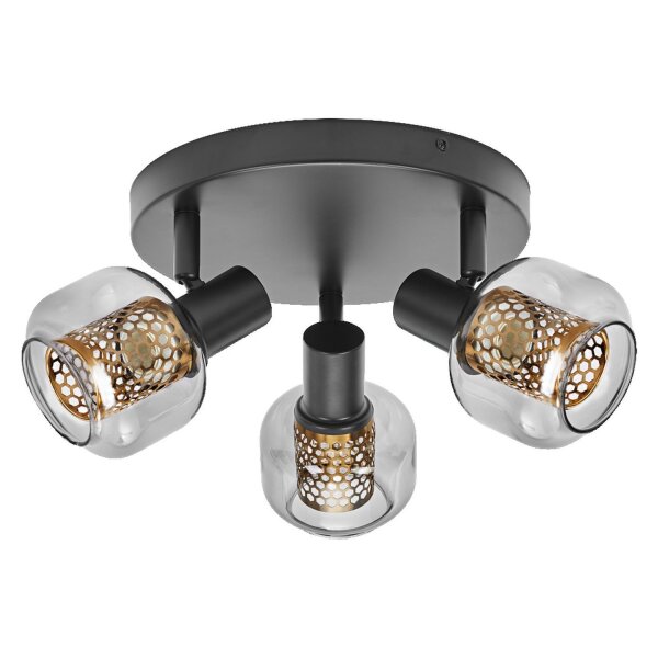 Deckenleuchte flexibel Schwarz Stahl E14 Ø36,5 cm OSRAM