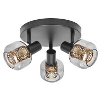 Deckenleuchte flexibel Schwarz Stahl E14 &Oslash;36,5 cm OSRAM