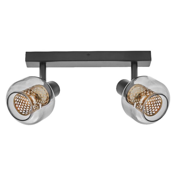 Deckenspot verstellbar Schwarz Glas E14 L:38,5 cm OSRAM