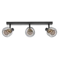 Deckenstrahler flexibel Schwarz Glas Gold E14 OSRAM