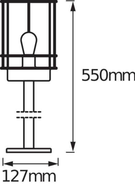 Wegeleuchte Edelstahl Glas IP44 E27 H:55cm Garten OSRAM