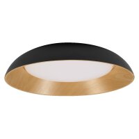 LED Deckenleuchte Click-DIM Schwarz Holz 3000K &Oslash;50,5cm