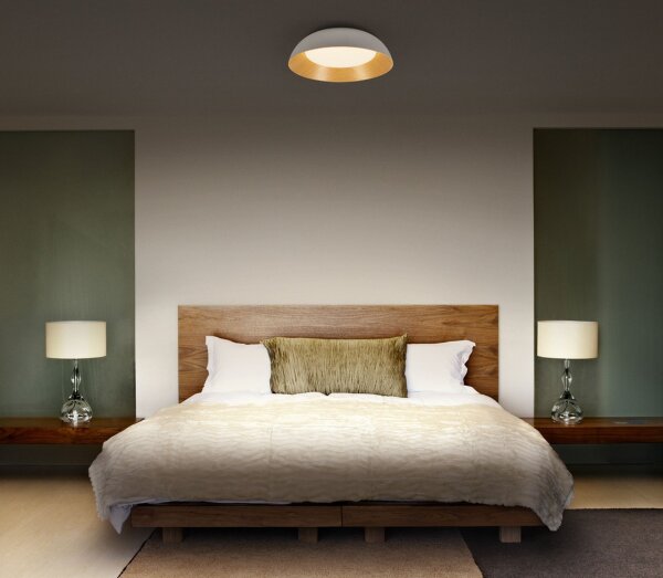 LED Deckenlampe Click-DIM Weiß Holz 3000K Ø50,5cm OSRAM