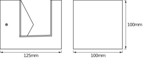 LED Wandleuchte Edelstahl 3000 K IP44 H:12,5 cm OSRAM