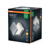 LED Wandleuchte Edelstahl 3000 K IP44 H:12,5 cm OSRAM