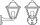 Wandlampe Sensor Schwarz-Gold Alu IP44 E27 Laterne
