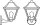 Wandlaterne Schwarz Alu Glas IP44 E27 H:26 cm OSRAM