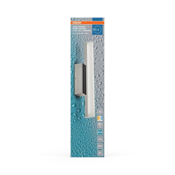 LED Spiegelleuchte Chrom dimmbar Touch CCT IP44 OSRAM