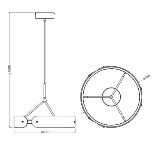LED Pendelleuchte Filz 3000 K L:43 cm modern OSRAM