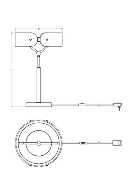 LED Tischleuchte Filz Aluminium 3000 K 43 cm OSRAM