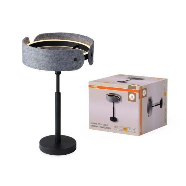 LED Tischleuchte Filz Aluminium 3000 K 43 cm OSRAM