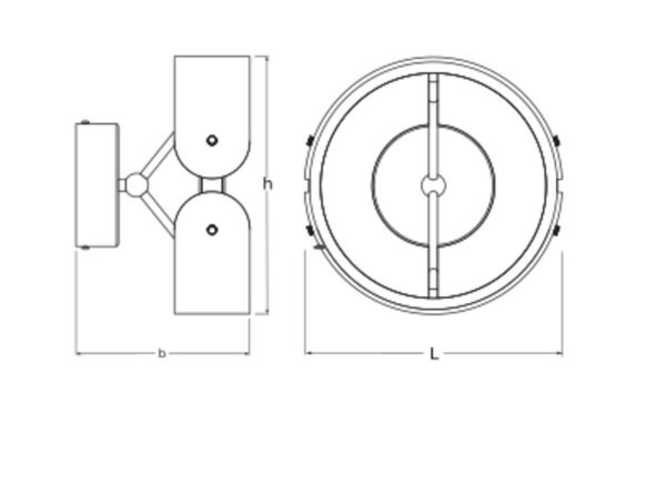 LED Wandleuchte Filz 3000 K Alu H:27,5 cm Modern OSRAM