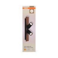 Deckenstrahler flexibel Schwarz Holz GU10 40 cm OSRAM
