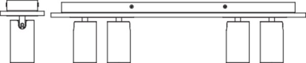 Deckenleuchte schwenkbar Schwarz Stahl GU10 60 cm OSRAM