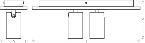 Deckenspot flexibel Weiß Holz GU10 40 cm OSRAM