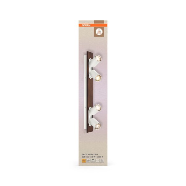 Deckenstrahler schwenkbar Weiß Stahl GU10 60 cm OSRAM