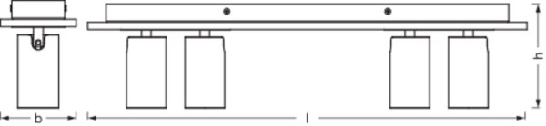 Deckenstrahler schwenkbar Weiß Stahl GU10 60 cm OSRAM