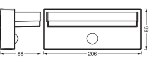 LED Solar Wandlampe Sensor Alu 3000 K IP54 OSRAM