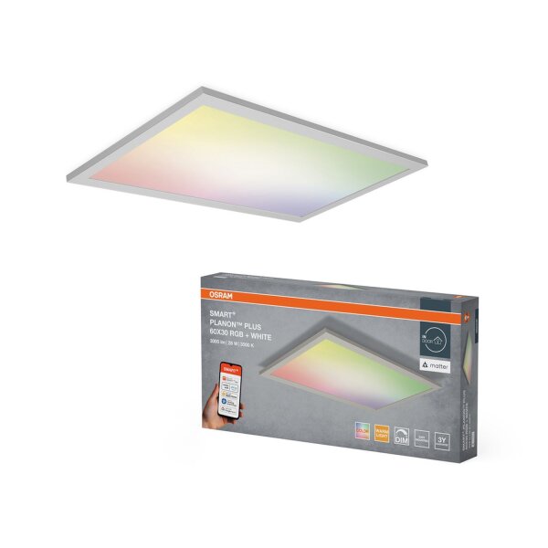 LED Deckenleuchte Weiß dimmbar RGBW Smart+ L:59,5 cm