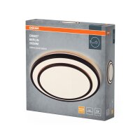 LED Deckenleuchte Schwarz Metall 3000K &Oslash;39cm rund OSRAM