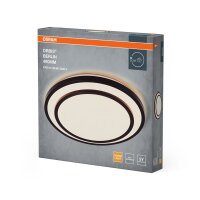 LED Deckenlampe Schwarz Metall 3000K Ø49,2cm rund...