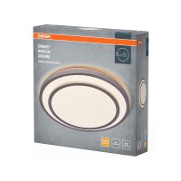 Runde LED Deckenlampe Silber Metall 3000K Ø39cm OSRAM