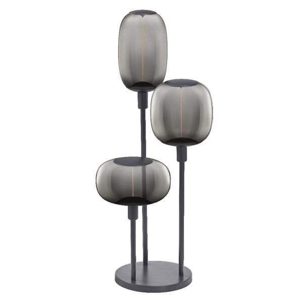 Stehleuchte Dunkelgrau Stahl Glas E27 H:78 cm OSRAM