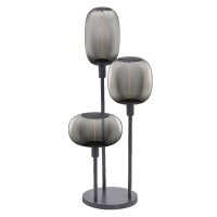 Stehleuchte Dunkelgrau Stahl Glas E27 H:78 cm OSRAM