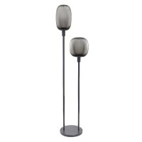 Stehlampe Dunkelgrau Stahl Glas E27 H:146 cm OSRAM