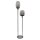 Stehlampe Dunkelgrau Stahl Glas E27 H:146 cm OSRAM