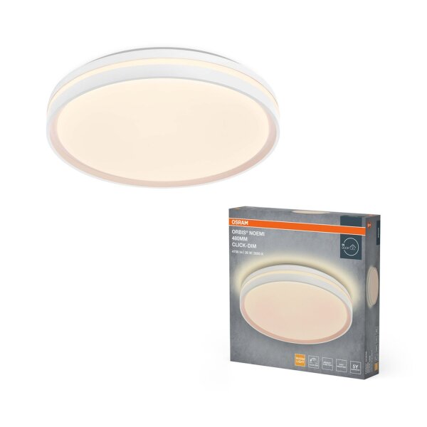 LED Deckenlampe Click-DIM Weiß 3000 K rund L:48cm OSRAM