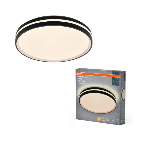 LED Deckenleuchte Click-DIM Schwarz 3000 K L:48cm OSRAM