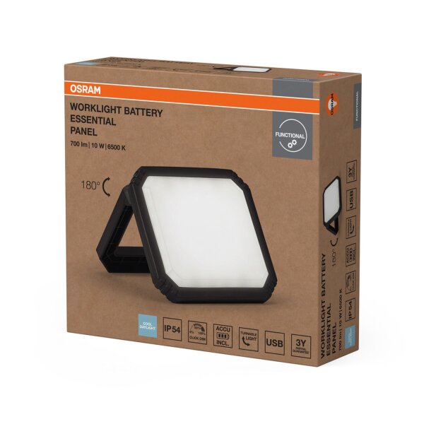 LED Akku Leuchte dimmbar Schalter 6500K IP54 USB-C