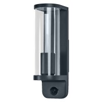 Wandleuchte Sensor Dunkelgrau Glas Alu IP44 E27 OSRAM