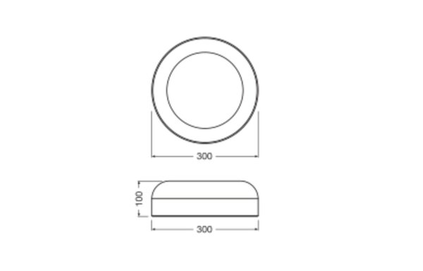 LED Deckenleuchte Bambuspapier B:30 cm 3000 K OSRAM