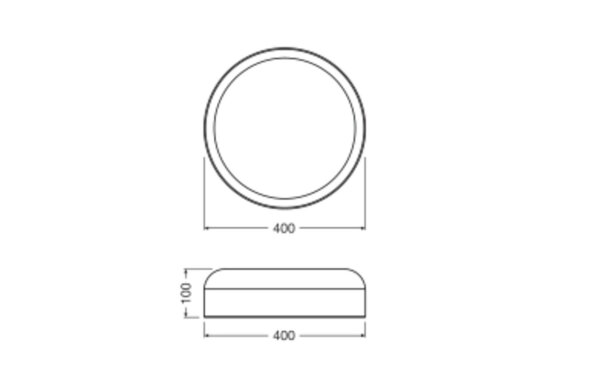 LED Deckenleuchte Bambuspapier 3000 K B:40 cm OSRAM