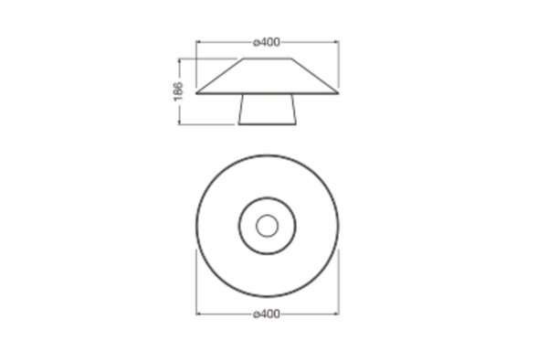 Deckenleuchte Bambus Braun B:40 cm E27 Flur Büro OSRAM