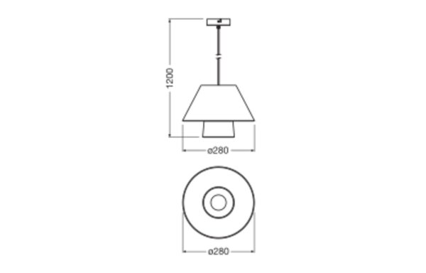Hängelampe Braun Bambus L:28 cm E27 rund Esstisch OSRAM