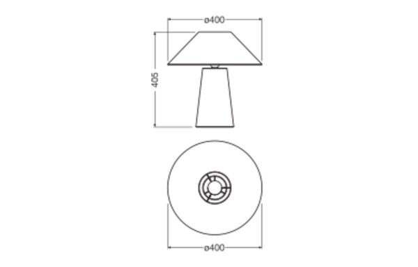 Tischleuchte Bambuspapier H:40,5 cm E27 Braun OSRAM