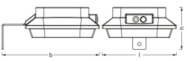 LED Akku Wandleuchte Sensor 3000 K Metall IP44 OSRAM