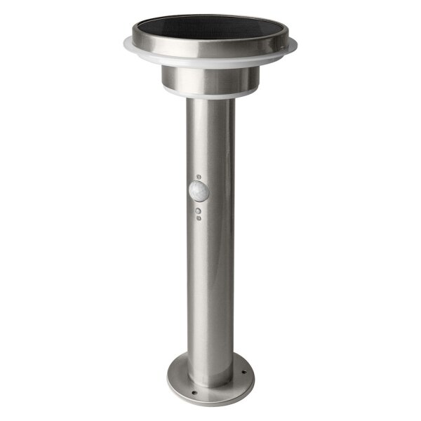 LED Solar Wegeleuchte Sensor Edelstahl 3000K IP44 40 cm