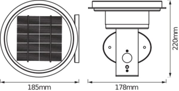 LED Solar Wandleuchte Edelstahl Sensor 3000K IP44 OSRAM
